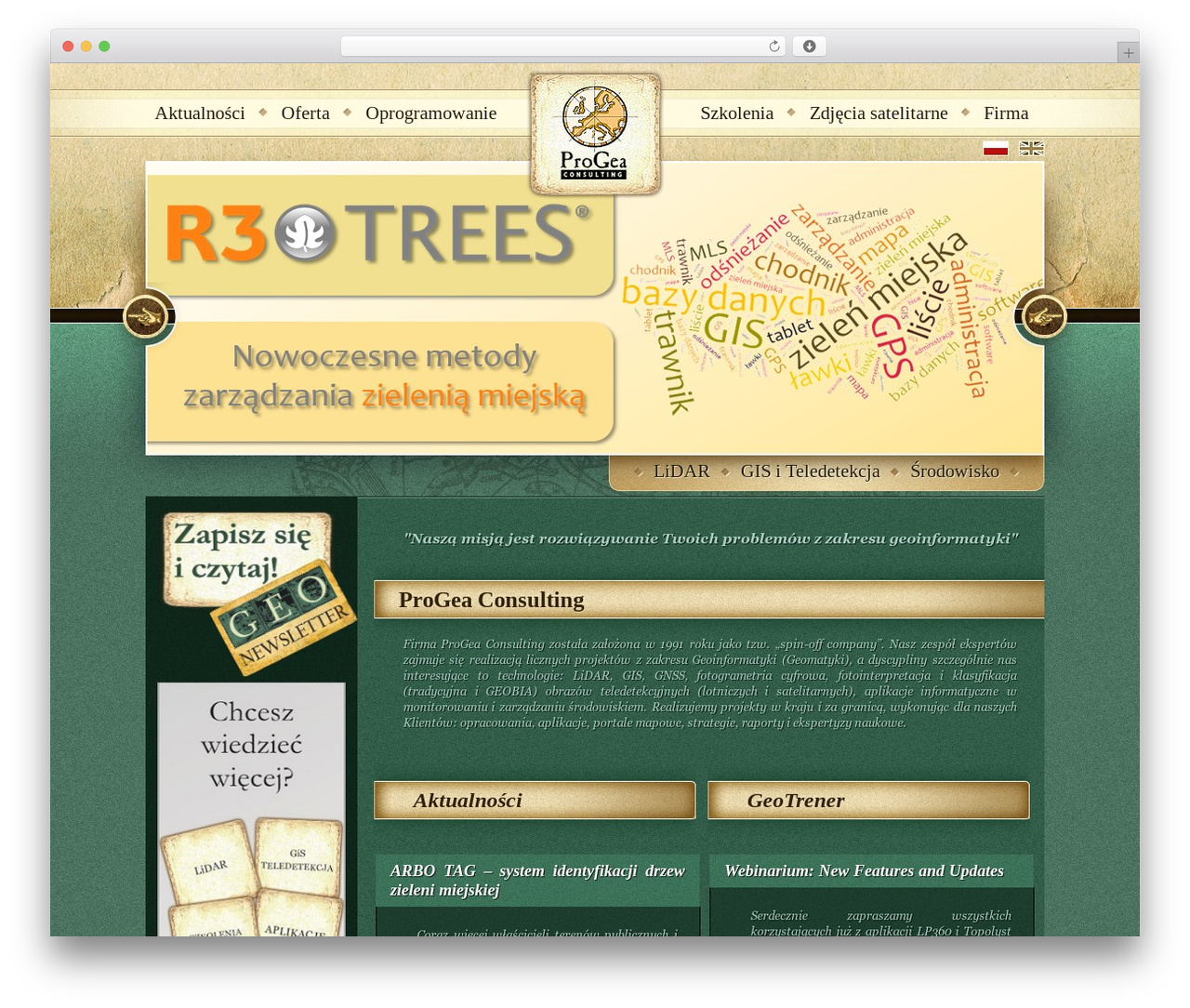 WordPress website theme ProGea - progea.pl