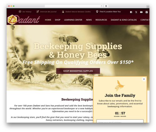 Apiary theme WordPress - dadant.com