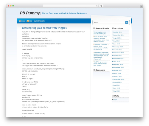 BlueMin theme WordPress - dbdummy.com