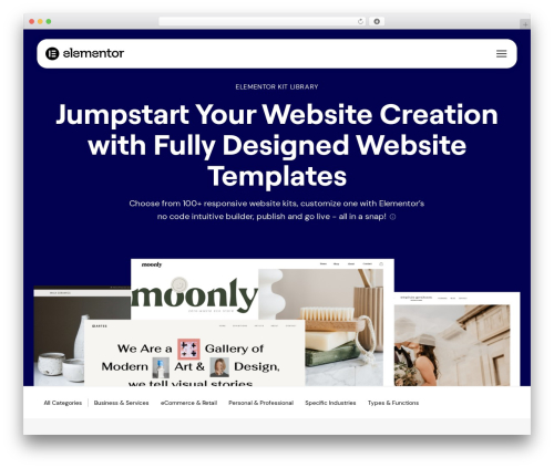 Elementor network WordPress plugin - elementor.com/library