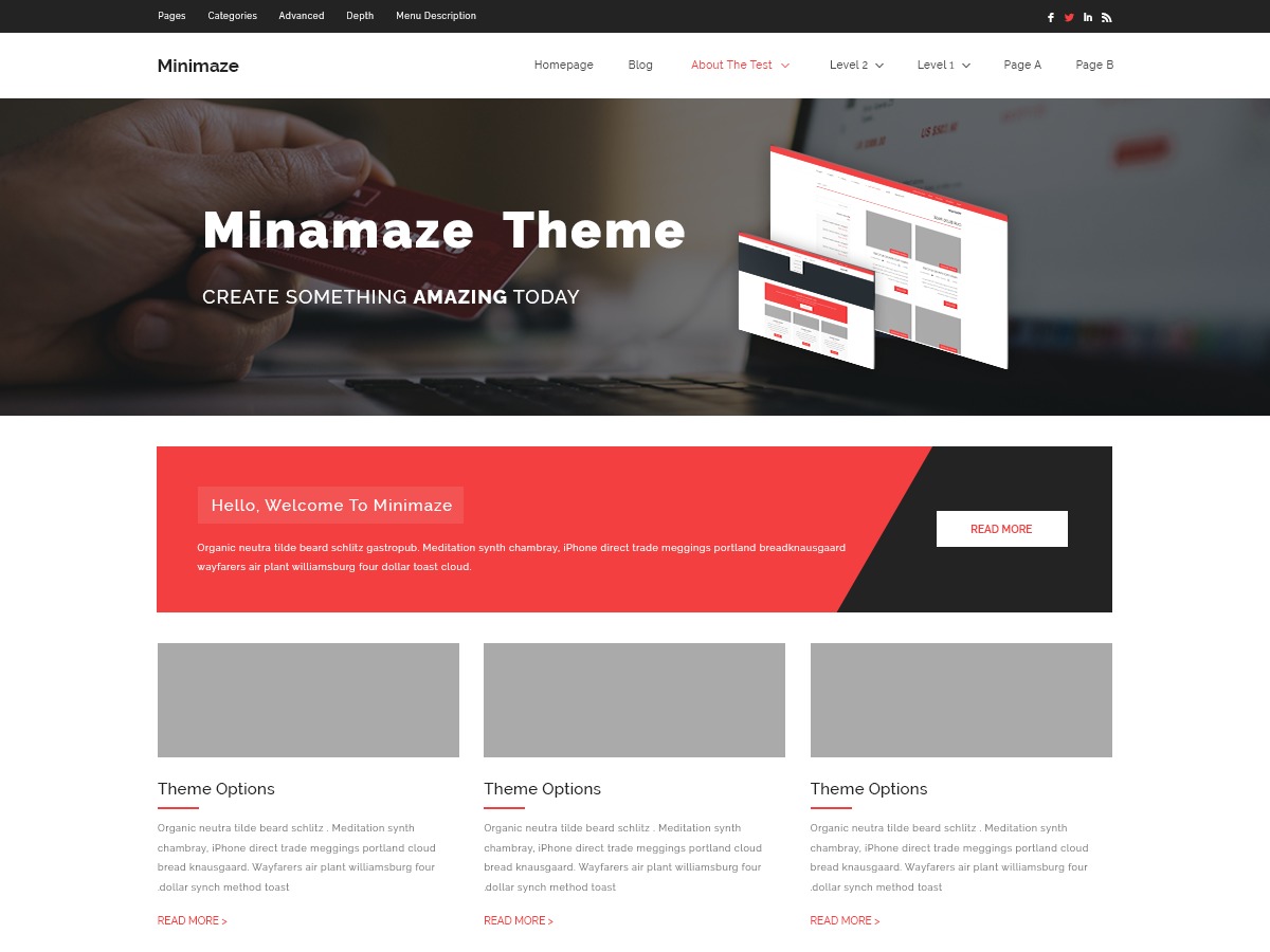 Minamaze Shop personal WordPress theme