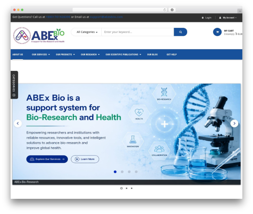 Revo WP theme - abexbio.com