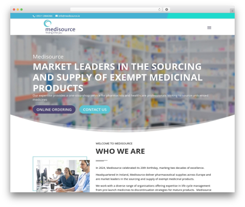 Theme WordPress Divi - medisource.ie