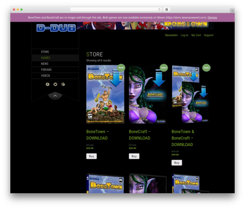 WordPress theme SKT Full Width Pro - d-dub.com/shop