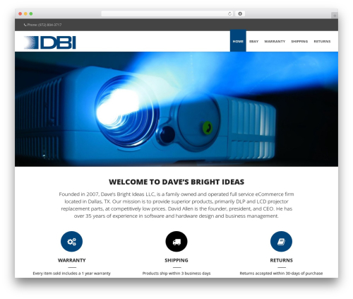 WordPress theme Calypso - davesbrightideas.com