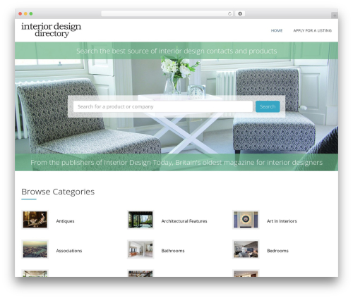 WordPress theme DirectoryPress - interiordesigndirectory.co.uk