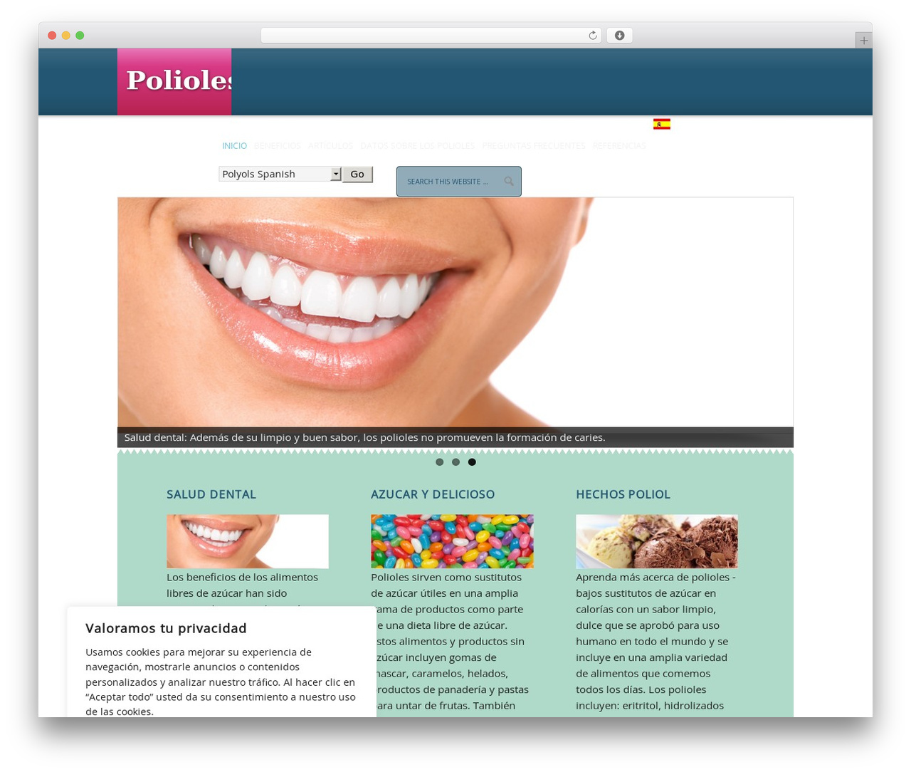 WordPress theme Genesis - datossobrelospolioles.com