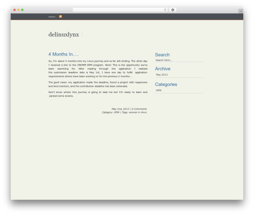 WordPress theme SimplicityBright - delinuxlynx.com