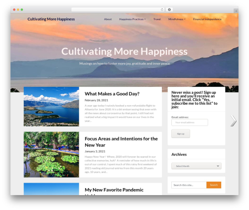Adaptable Notes theme WordPress free - cultivatingmorehappiness.com