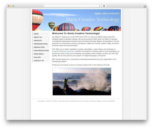 amstec WordPress theme - davisvideo.com