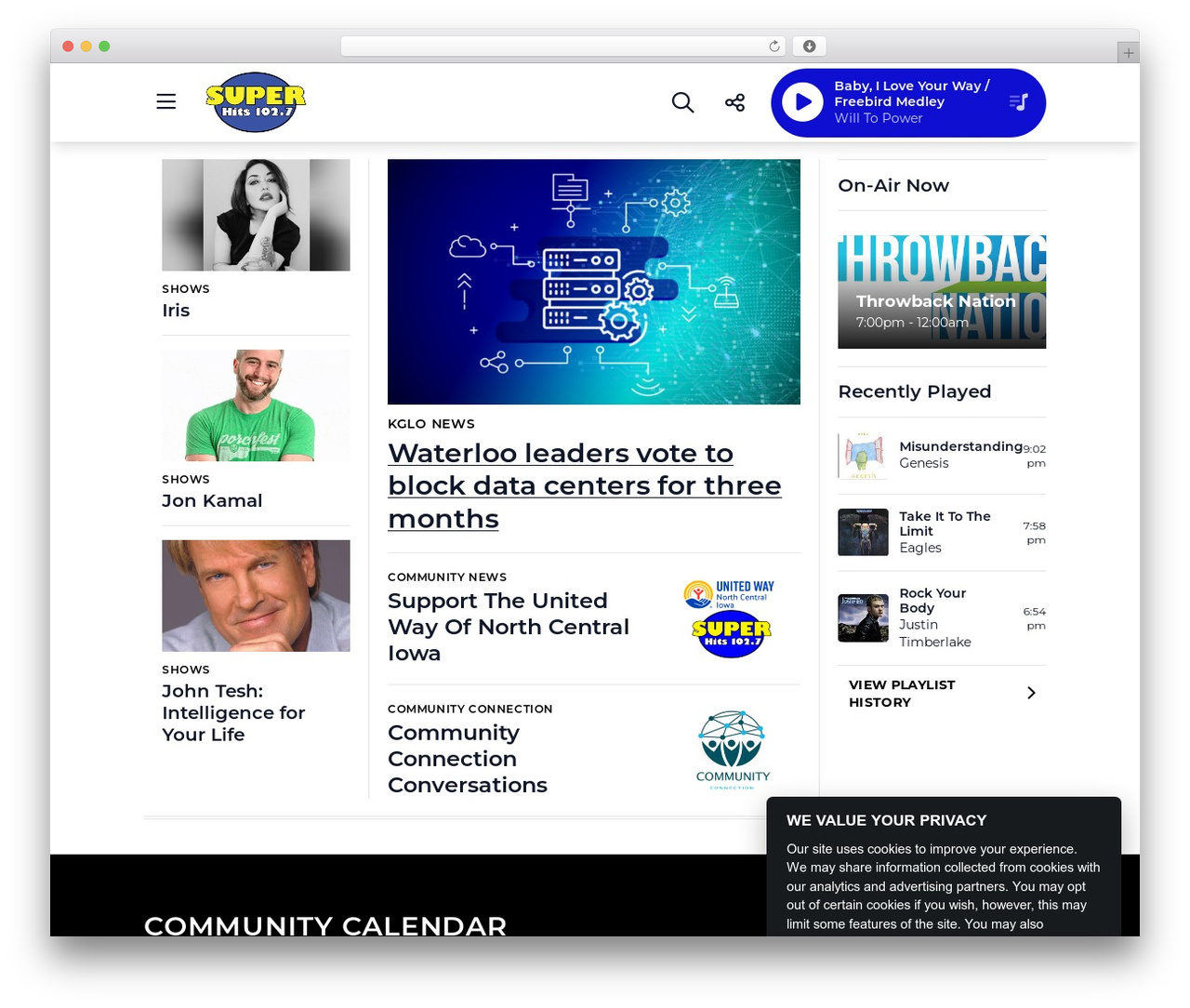 Black Lab WordPress theme - superhits1027.com