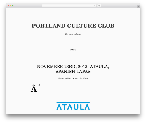 Book Lite WordPress theme - pdxcultureclub.com