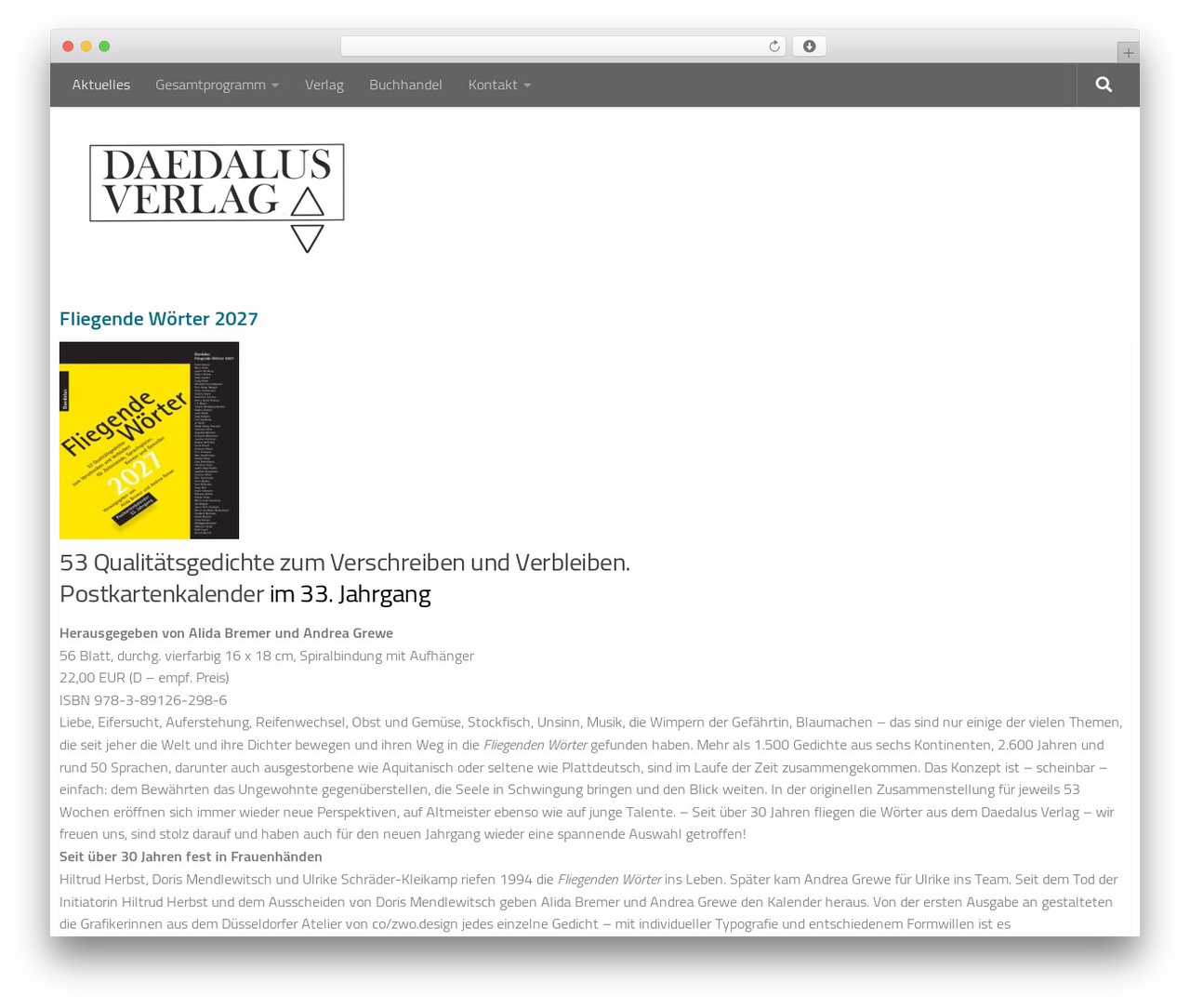 DAEDALUS WordPress theme - daedalus-verlag.de DAEDALUS WordPress theme - daedalus-verlag.de