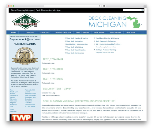 123contactform for wordpress WordPress plugin - deckcleaningmichigan.net
