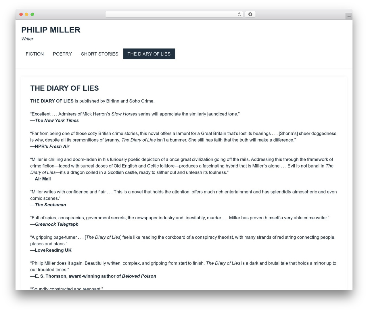 DK WordPress theme - philipmillerbooks.com DK WordPress theme - philipmillerbooks.com