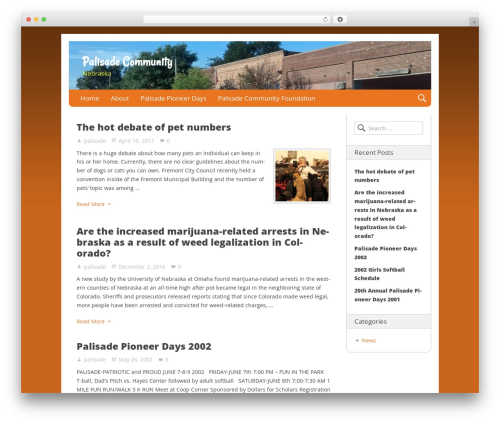 Nevertheless free WordPress theme - palisade-ne.com