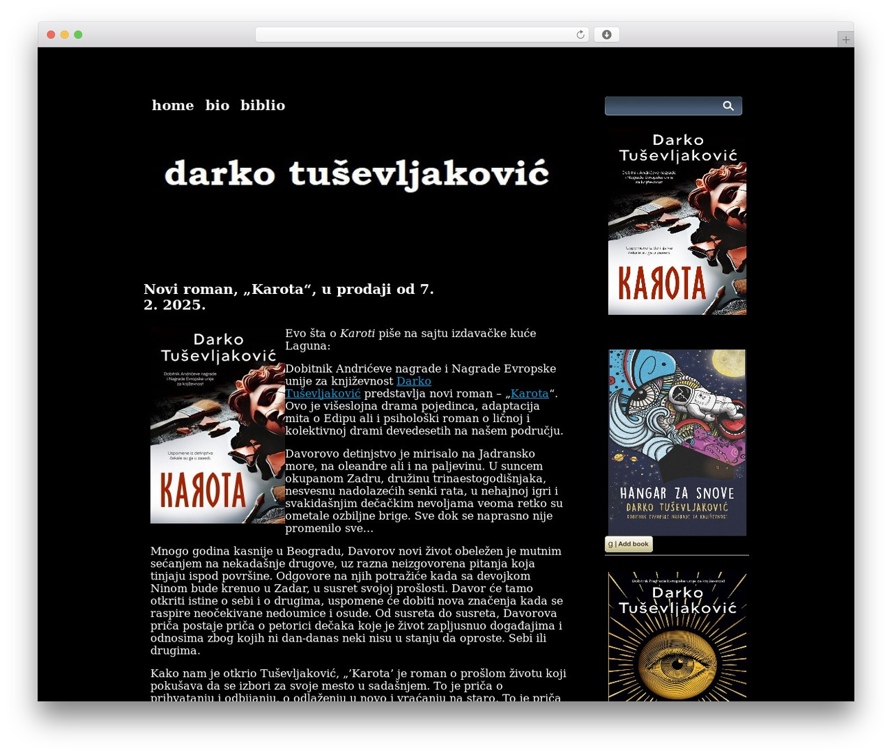 proSlate WordPress theme - darkotusevljakovic.com
