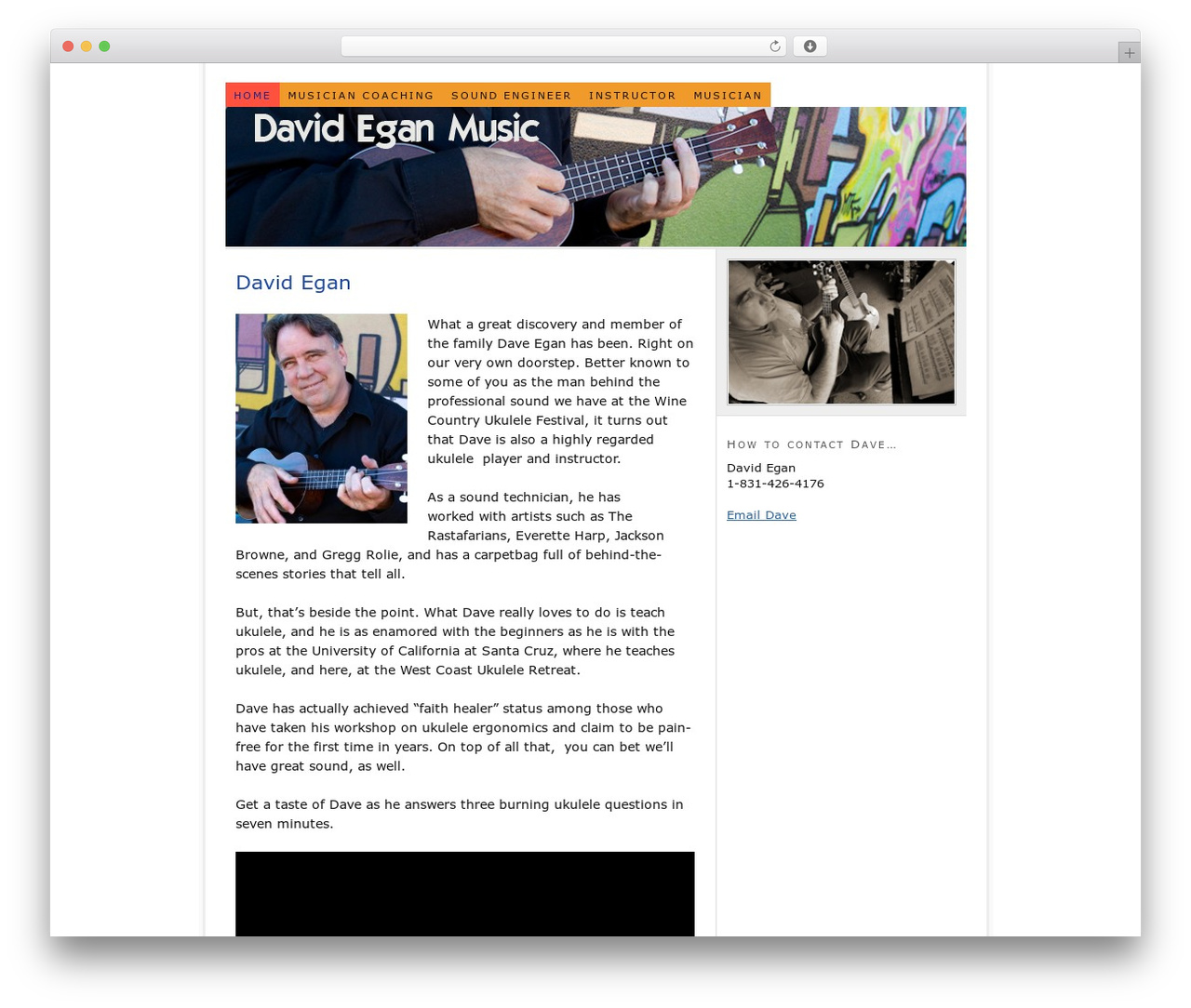 Theme WordPress Thesis - davideganmusic.com