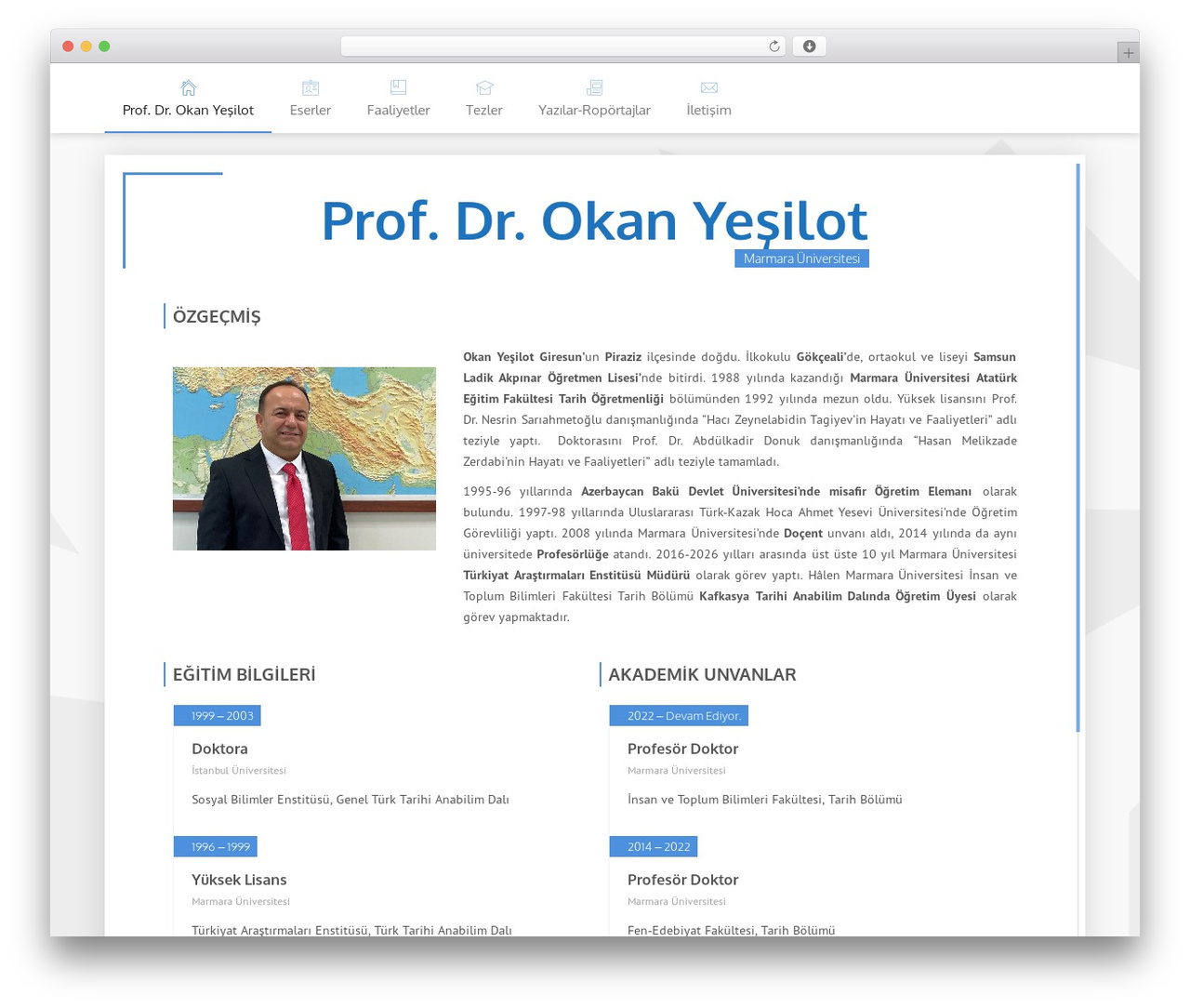 Unique theme WordPress - okanyesilot.com
