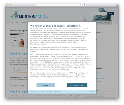 Musterdownload WordPress plugin - dermustermann.de/arbeitsvertrag-muster