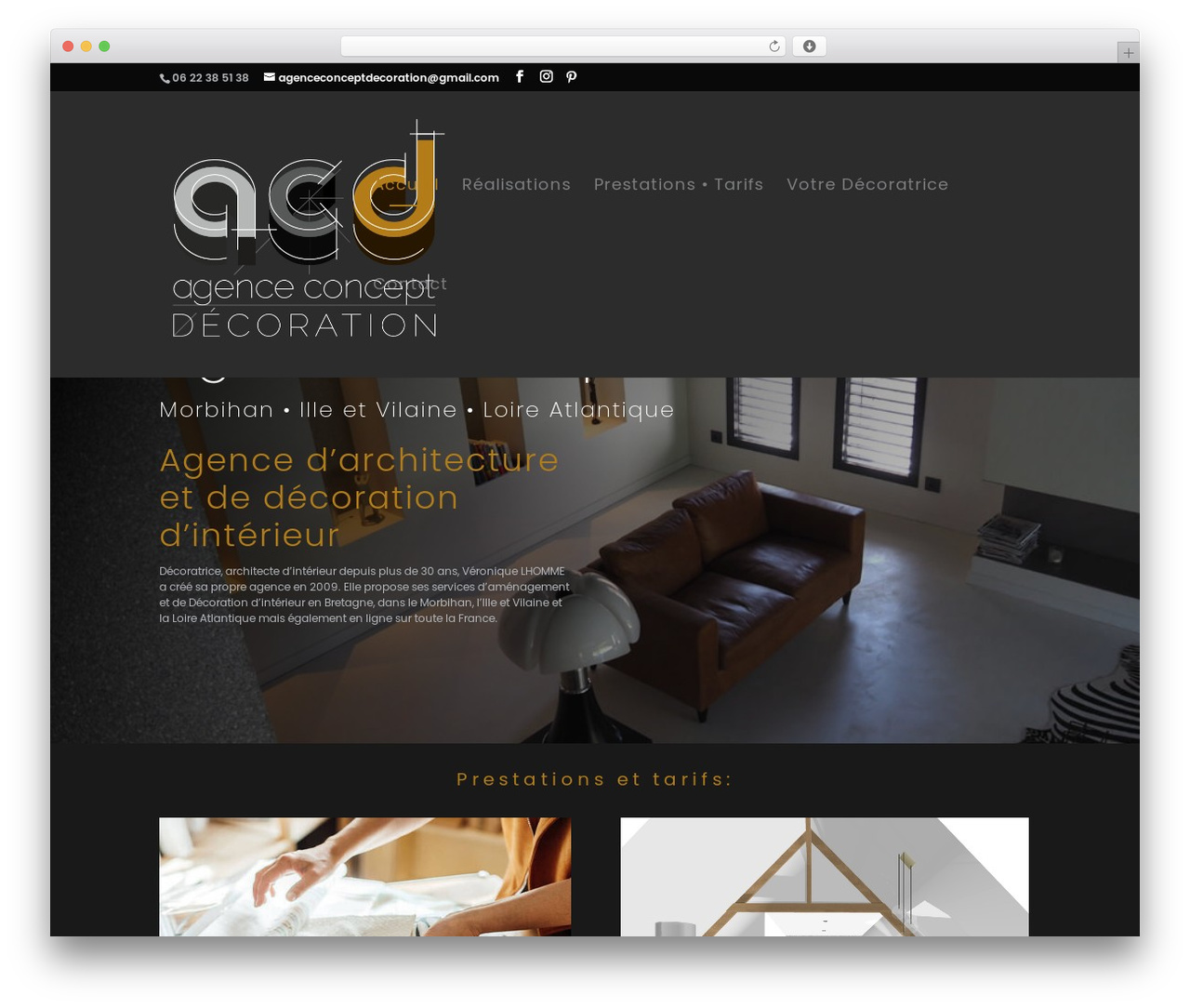 WordPress theme Divi - agence-concept-decoration.fr