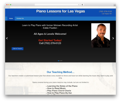 WordPress theme Impacto - pianolessonslv.com