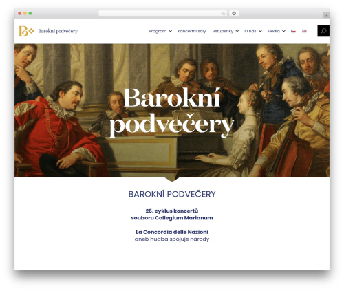 WordPress theme Litea theme - baroknipodvecery.cz
