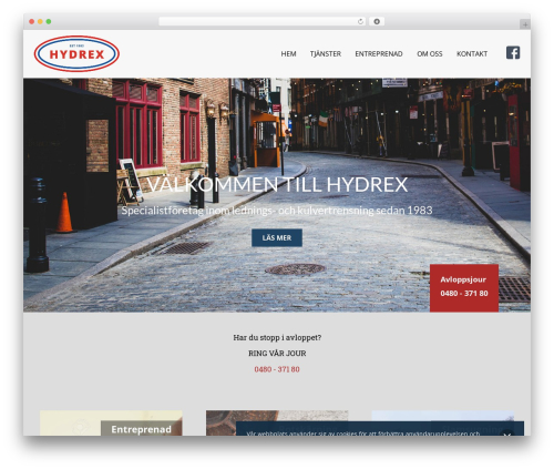 WordPress website theme Hydrex - hydrex.se