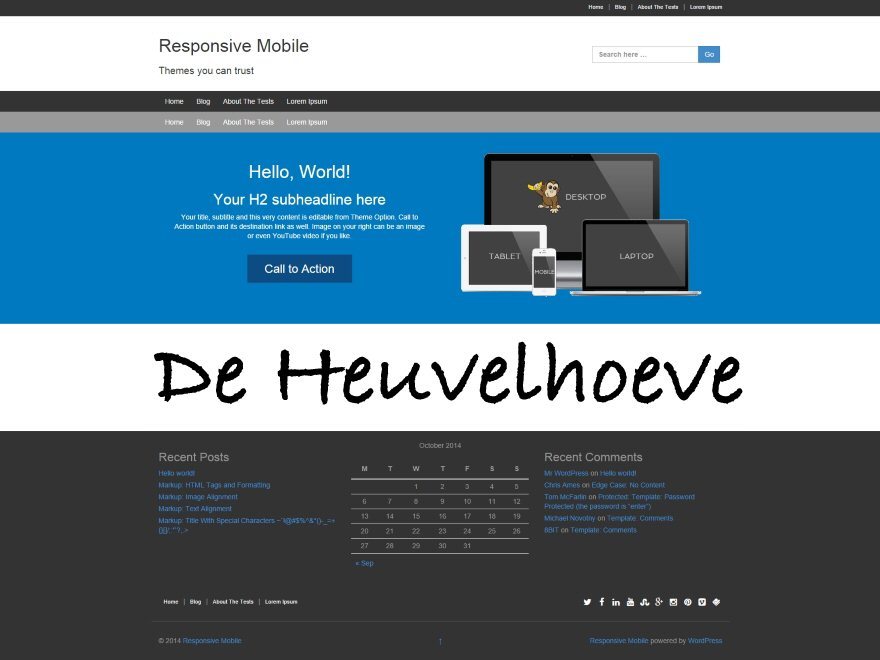 WordPress website theme Responsive Mobile Child Theme