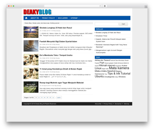 WP theme BorderNYEO Wordpress Theme - deaky.web.id