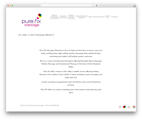 Aqua WordPress theme - purefixmassage.com
