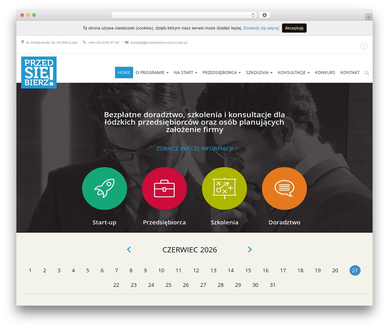 Bootstrap Basic best free WordPress theme - przedsiebiorczosc.lodz.pl