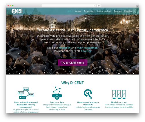 d-cent theme WordPress - dcentproject.eu