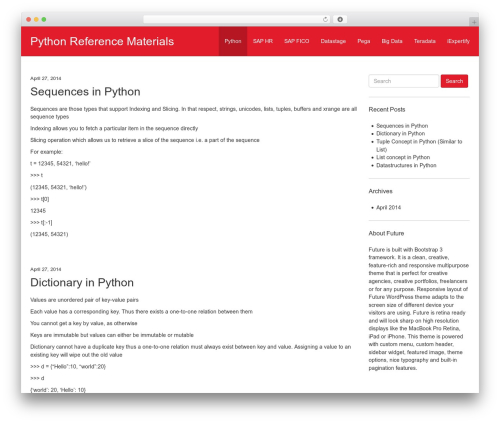 Future theme WordPress - python.iexpertify.com