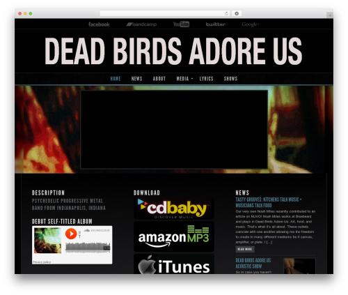 Theme WordPress Dark N Gritty Evolved - deadbirdsadoreus.com Theme WordPress Dark N Gritty Evolved - deadbirdsadoreus.com
