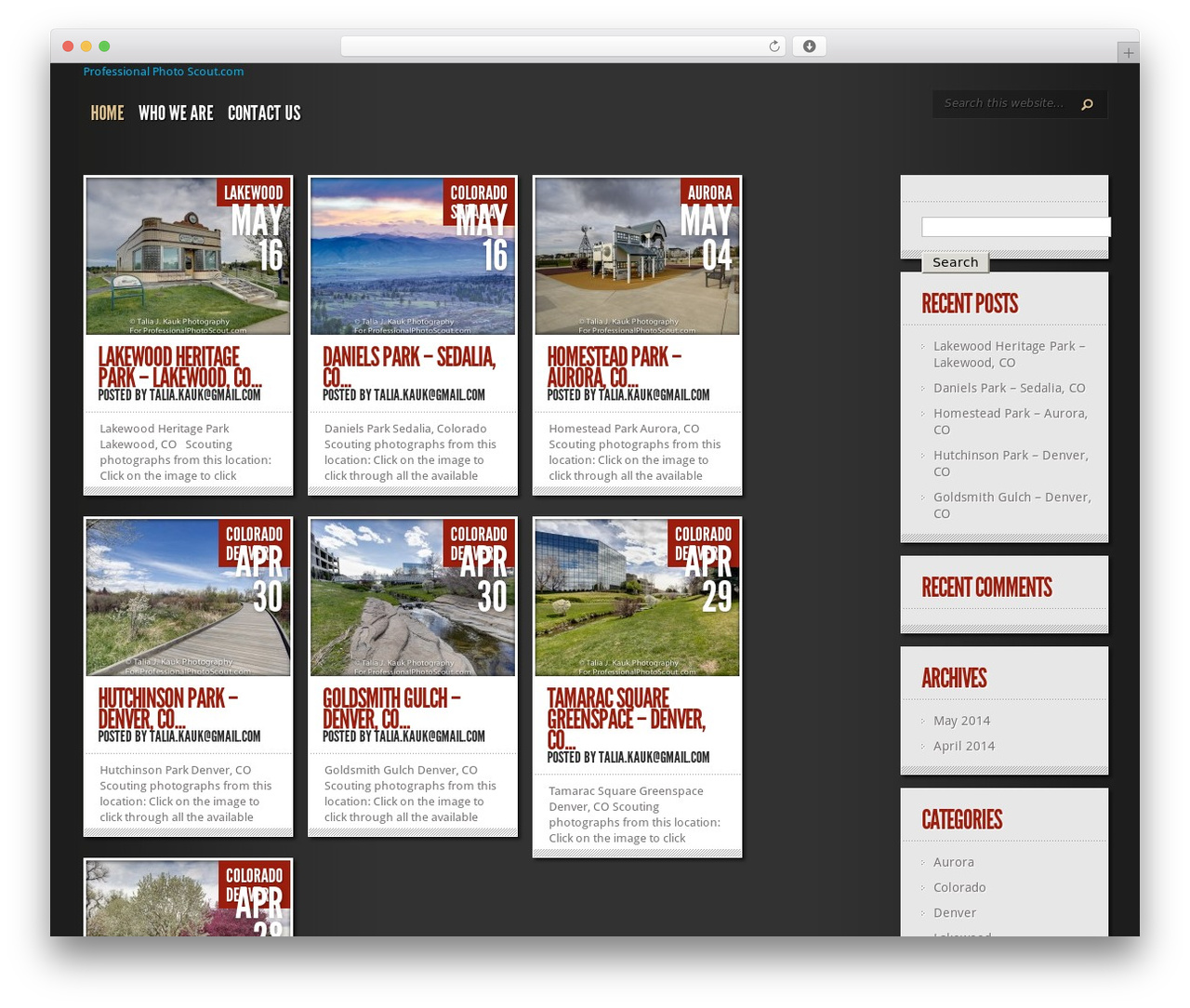 TheStyle wallpapers WordPress theme - professionalphotoscout.com