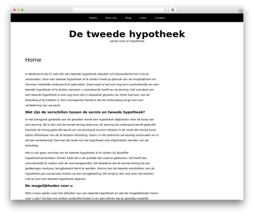 WordPress theme Writee - de-tweedehypotheek.nl