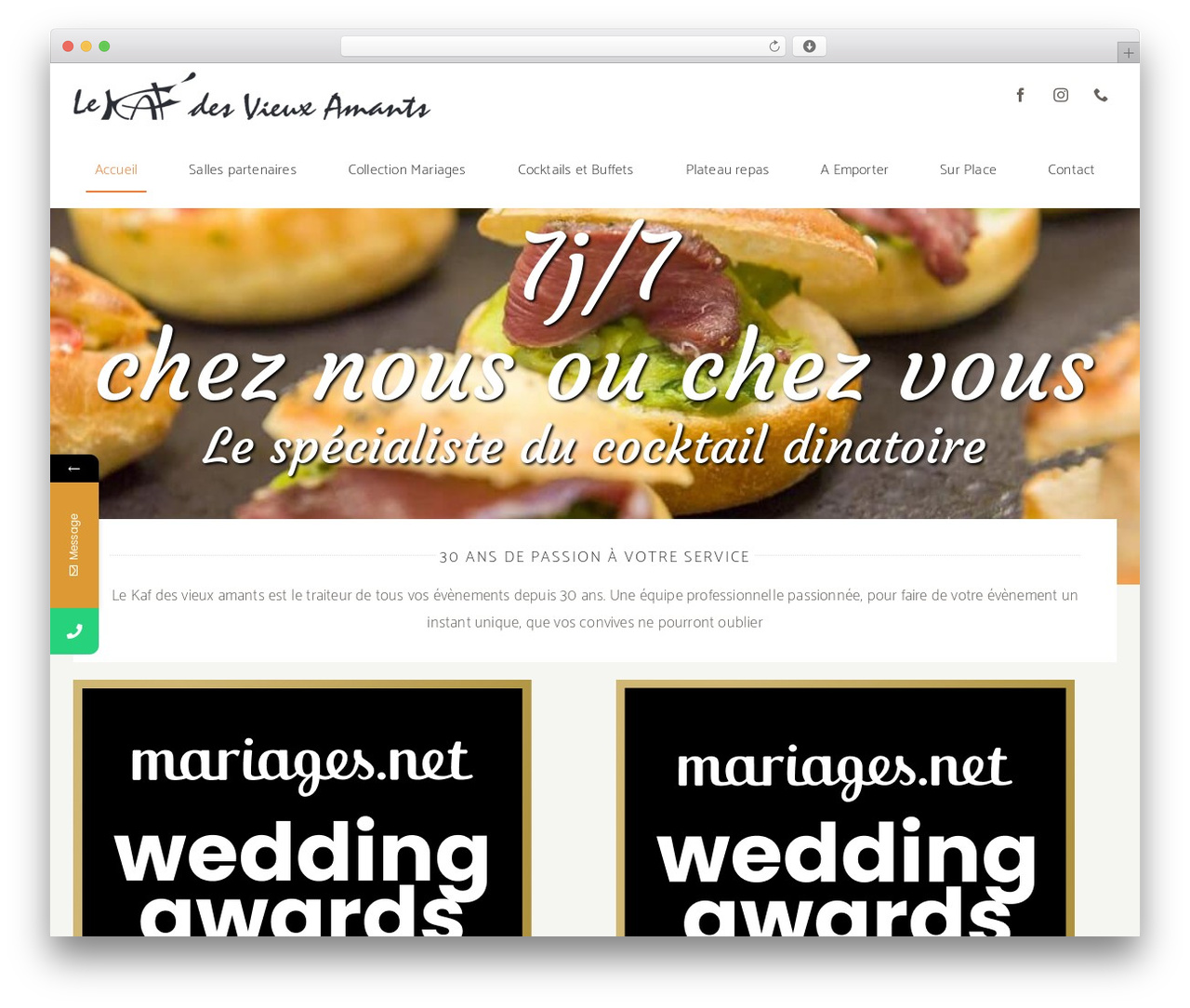 Avada WordPress theme - kaf-restaurant-traiteur-besancon.com