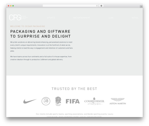 Cedar Packaging WordPress theme - cedarpackaging.com