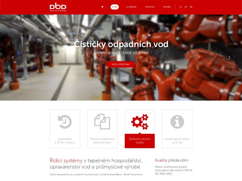 DBD Red Header WordPress theme by Radim Stolina