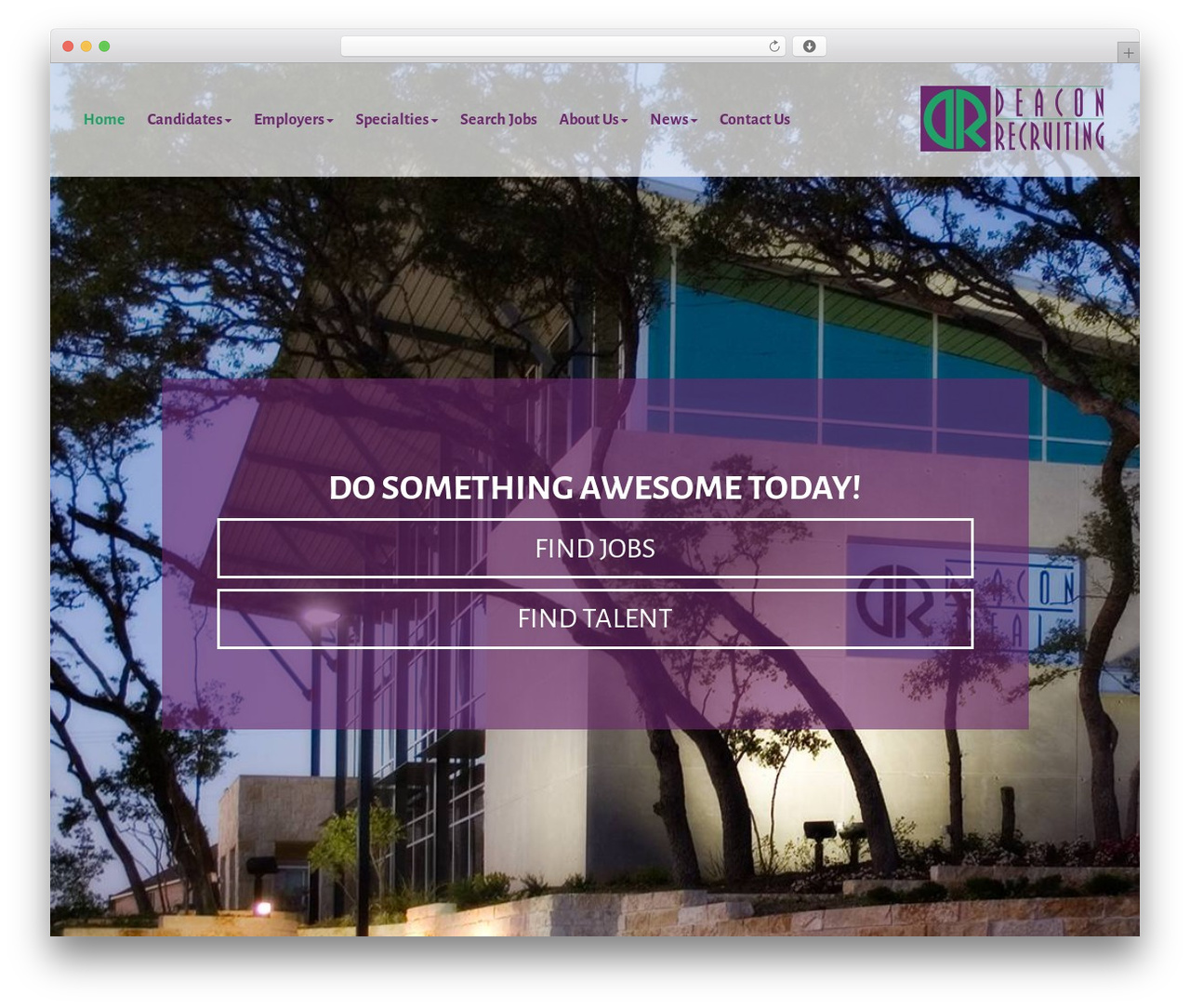 Deacon Recruiting WordPress theme design - deaconrecruiting.com