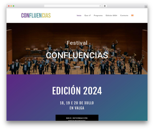 Divi WordPress theme - festivalconfluencias.com