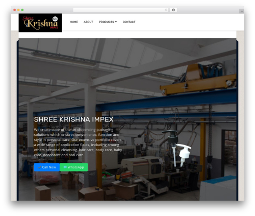 Glax WordPress theme - shreekrishnaimpex.net