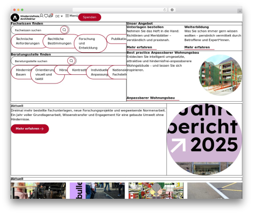 Userpro WordPress plugin - hindernisfreie-architektur.ch