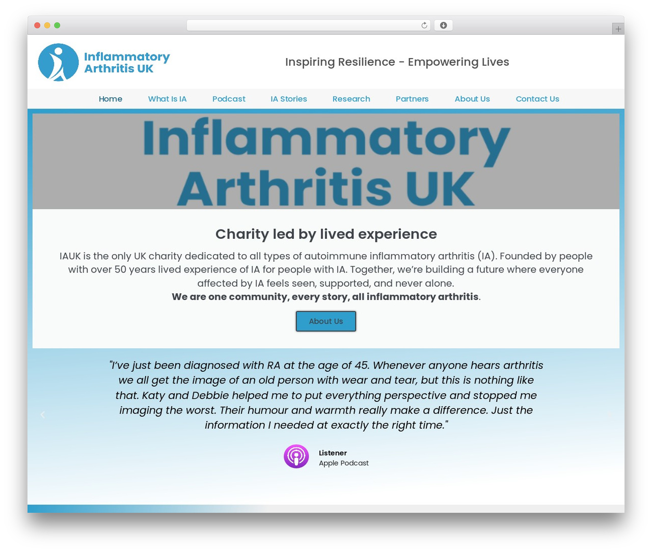 Hello Elementor WordPress theme - inflammatoryarthritis.org