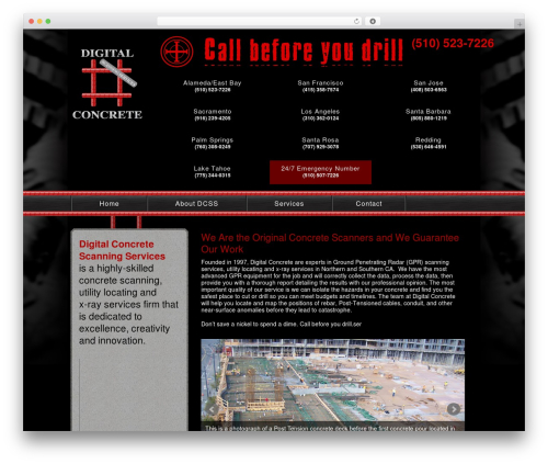 WordPress theme DCS - digitalconcretescanning.com