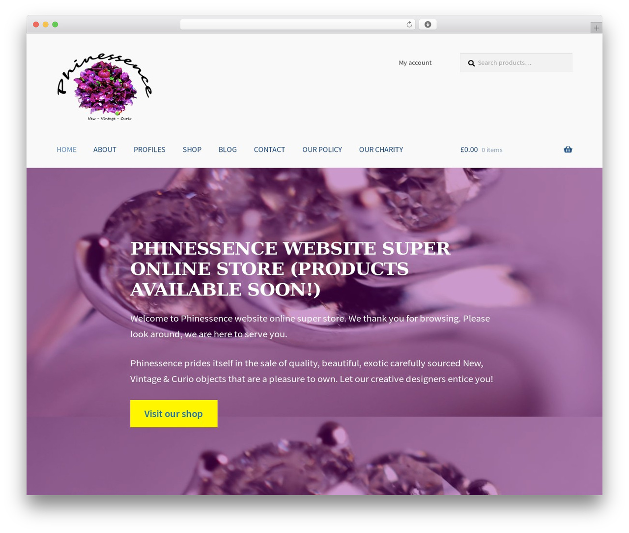 WordPress theme Storefront - phinessence.com