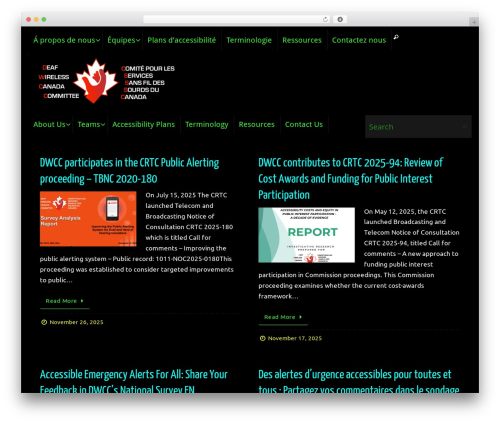 WordPress theme Tempera - deafwireless.ca