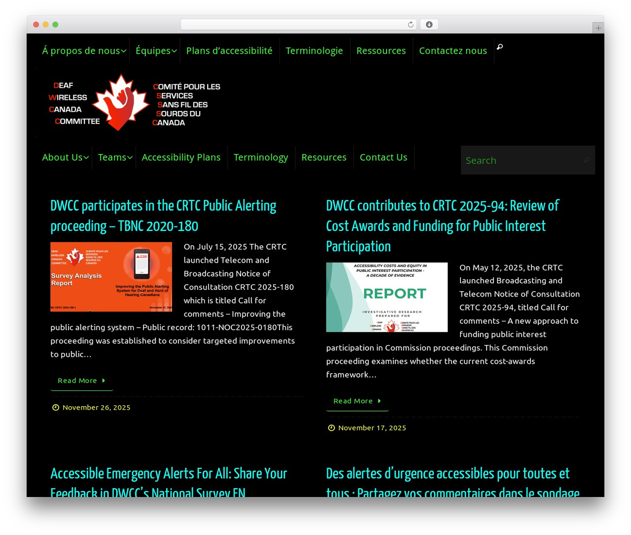 WordPress theme Tempera - deafwireless.ca