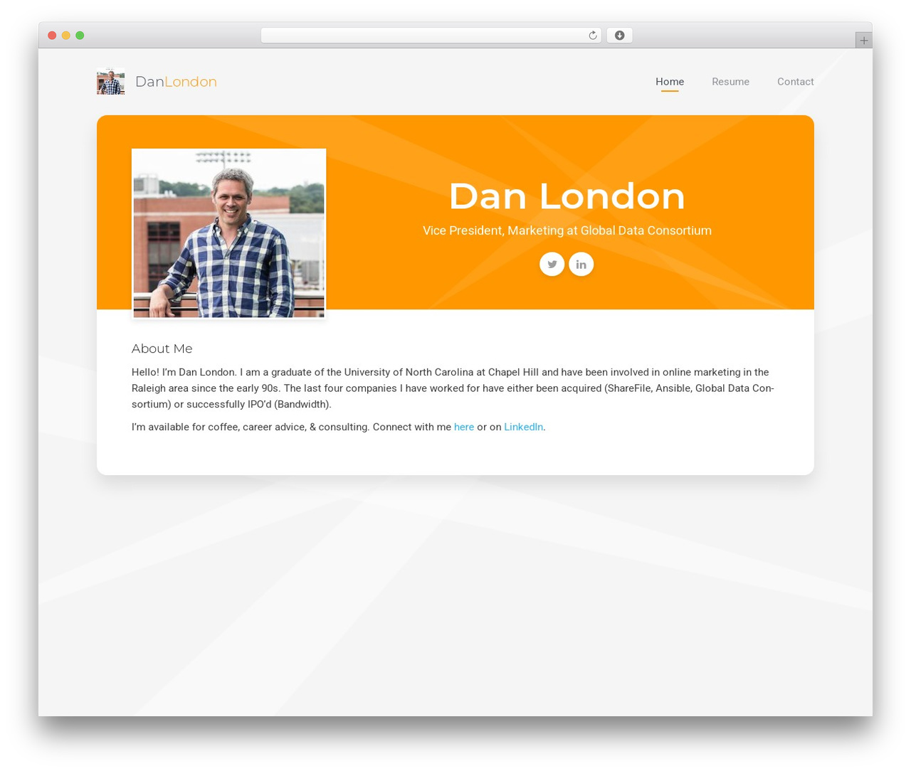 WordPress theme Aveo - dan-london.com